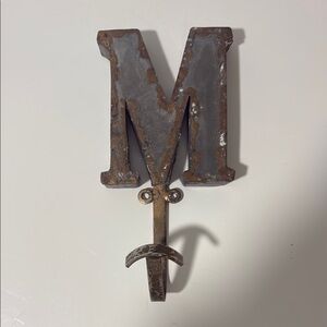 Anthropologie Metal Wall Hook - Letter M